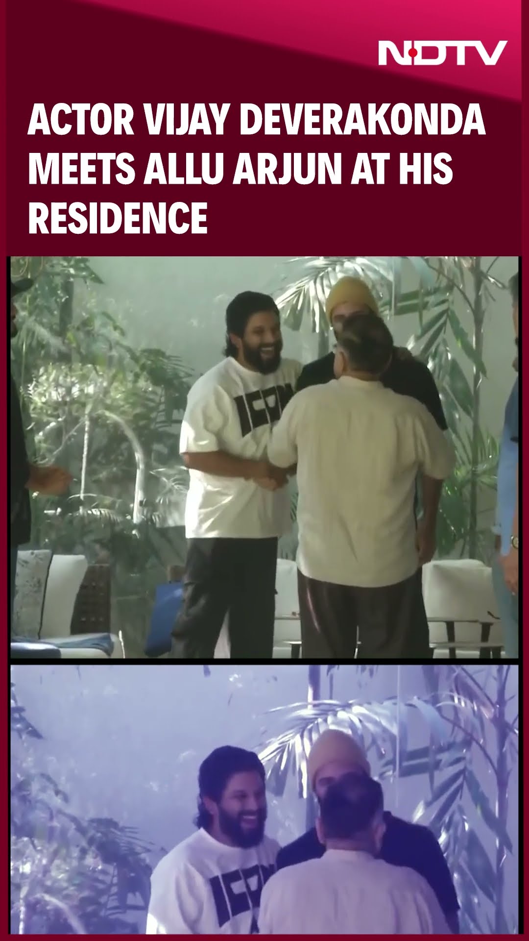 Actor Vijay Deverakonda Meets Allu Arjun After Release from Jail Over Stampede Incident