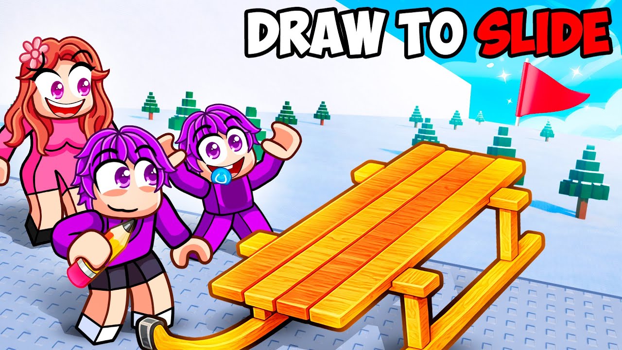 DRAW a SLED to Slide Down a Hill in Roblox