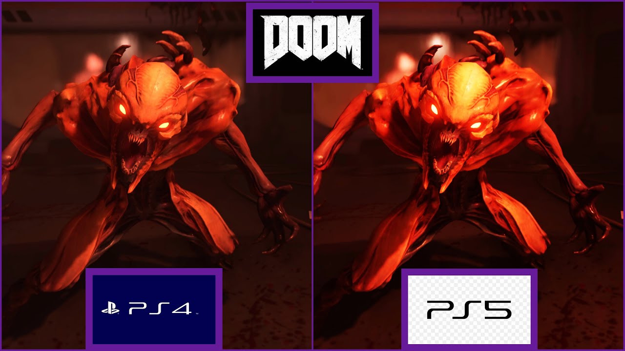 DOOM PS4 VS PS5 GRAPHICS COMPARISON / COMPARATIVA GRAFICA