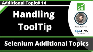 Handling ToolTip using Selenium