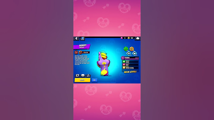 🍭 Asi es el diseño de BERRY en BRAWL STARS *Nuevo Brawler Epico* 🍭 #brawlstars #shorts