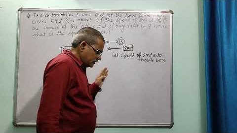 Two automobiles start at the same time from cities .If the speed of one is 8/9 of the speed of .....