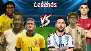 Ronaldo Maradona Messi VS Neymar Pele Ronaldinho