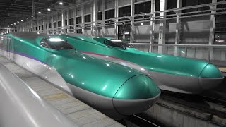 北海道新幹線 新函館北斗駅の昼と夜(H5系運用表つき) Hokkaido Shinkansen Shin-Hakodate-Hokuto station