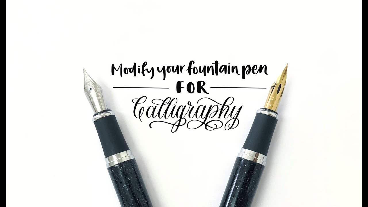 Modify your fountain pen for calligraphy! EASY DIY! - YouTube