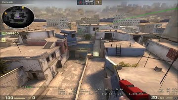 Mirage window smoke from T spawn (64 tick)