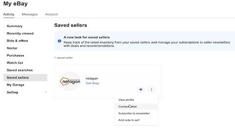 How To Save A Seller On Ebay