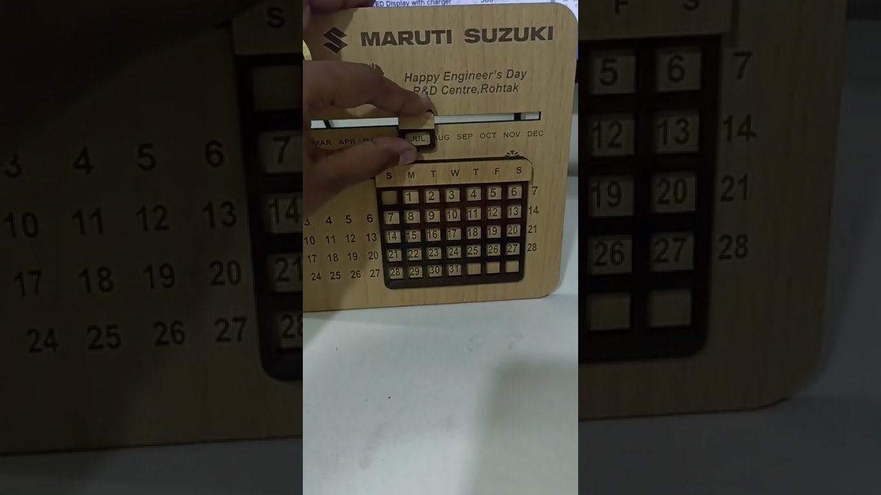 Customized MDF Slide Calendar | Available on IndiaMART