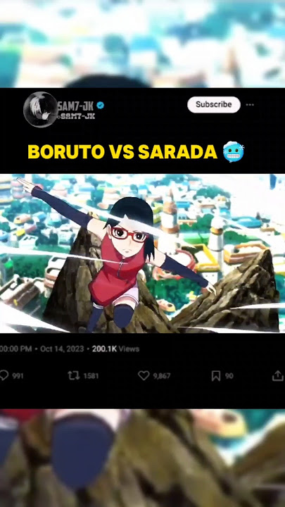 Sarada Vs Boruto 🔥🥶.                                         #anime #naruto #boruto #sarada #uchiha
