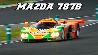 Mazda 787B | DEMO laps, downshift, engine warm-up | Le Mans classic 2022