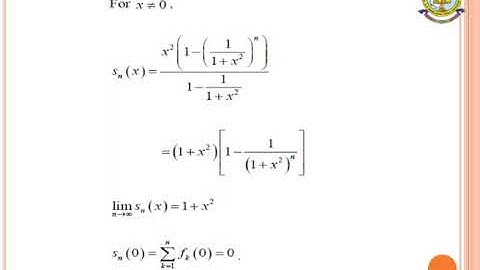 BRAOU B.Sc. 2nd Year 3rd Semester Maths ; Infinite Series of Functions & Power Series