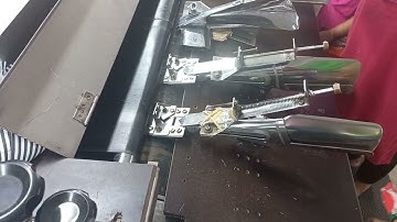 Sleeve placket fold iron by using folder & fusing machine.