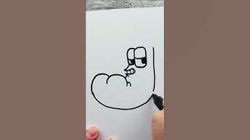 How to draw ALPHABET LORE -  Lettter J