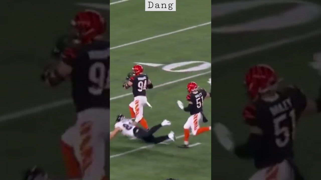 Bengals DE Sam Hubbard scoops Tyler Huntley fumble, rumbles for 98-yard TD