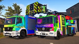 Emergency Call 112 - Bonn Firefighters, Rainbow Ladder Truck First Responding! 4K