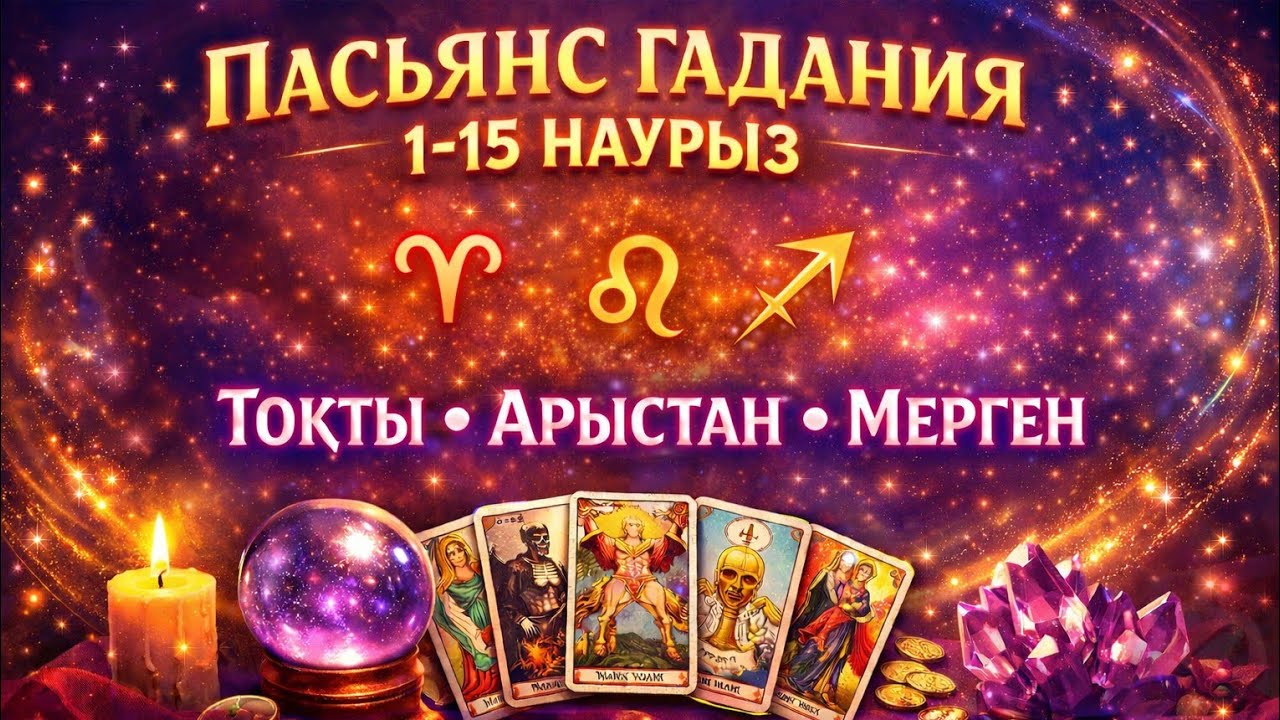 🌞1–15 Наурыз | Пасьянс жорамал  Тоқты ♈ Арыстан ♌ Мерген ♐ |