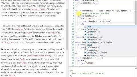 FCC: Redux: Use a Switch Statement to Handle Multiple Actions (7)
