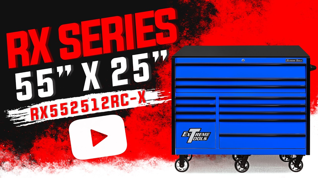 Extreme Tools RX552512RC-X 55 Inch 12 Drawer Roller Cabinet - YouTube