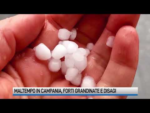 Video Maltempo in Campania, pioggia grandine e vento. Isole senza collegamenti
