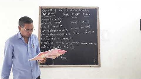 Unit 1 Q for Question activity 4 Fast Finger First