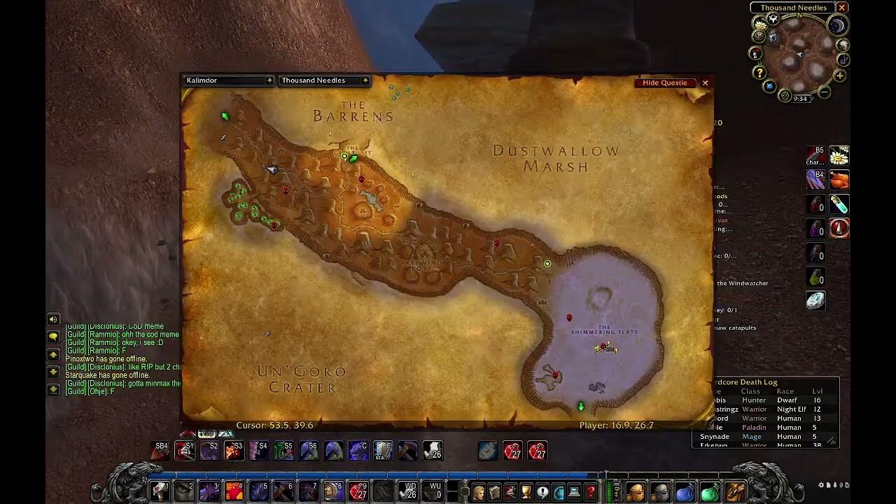 Thousand Needles Flight Path Guide Alliance Hardcore Expedition to