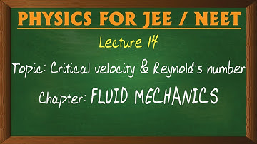 14 Critical velocity & reynold