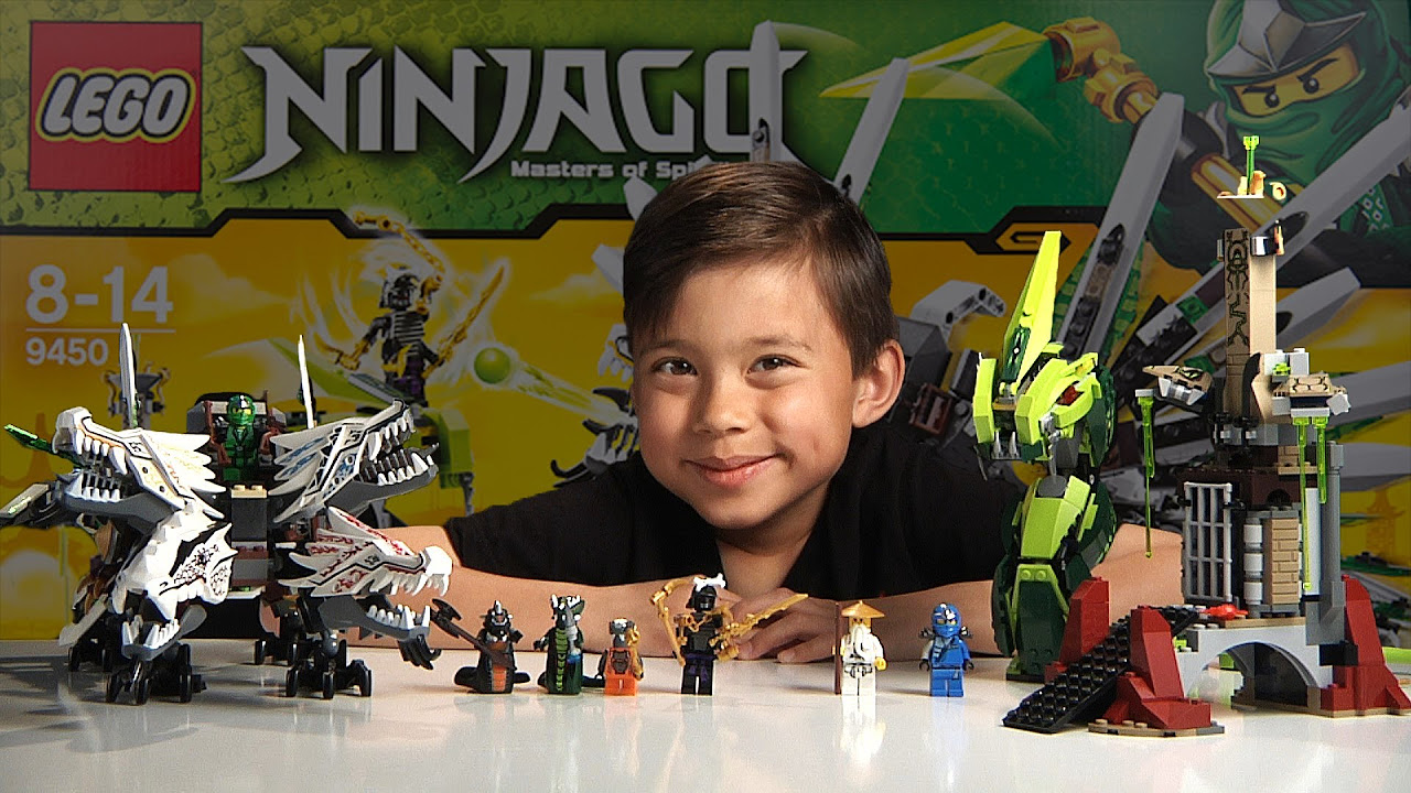 EPIC DRAGON BATTLE   Lego Ninjago Set 9450   Unboxing Review  Time lapse build