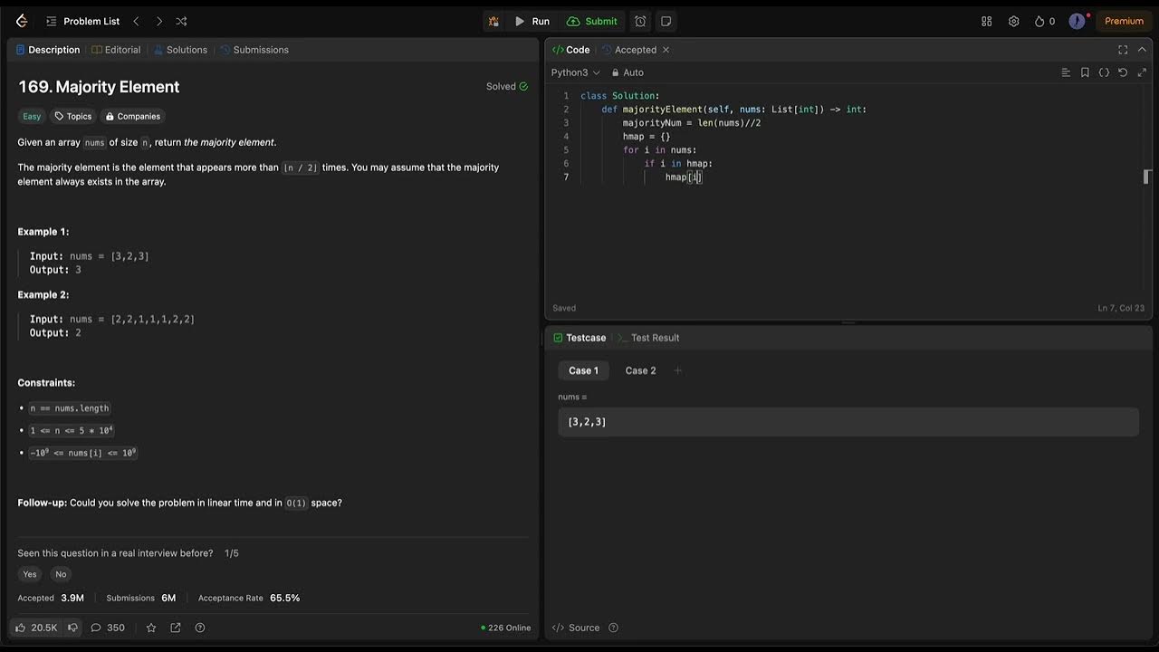 Majority Element - Python - YouTube