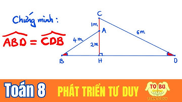 Ngôi nhà với hai mái lệch AB, CD được thiết kế CD=6m, AB=4m, HA=2m, AC=1m. Chứng tỏ ∠ABD=∠CDB.