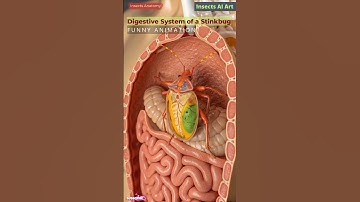 Digestive System Animation of a Stinkbug | Insects Anatomy | Insects AI Art | 08