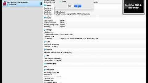 Install Kali Linux in VirtualBox - MacOS