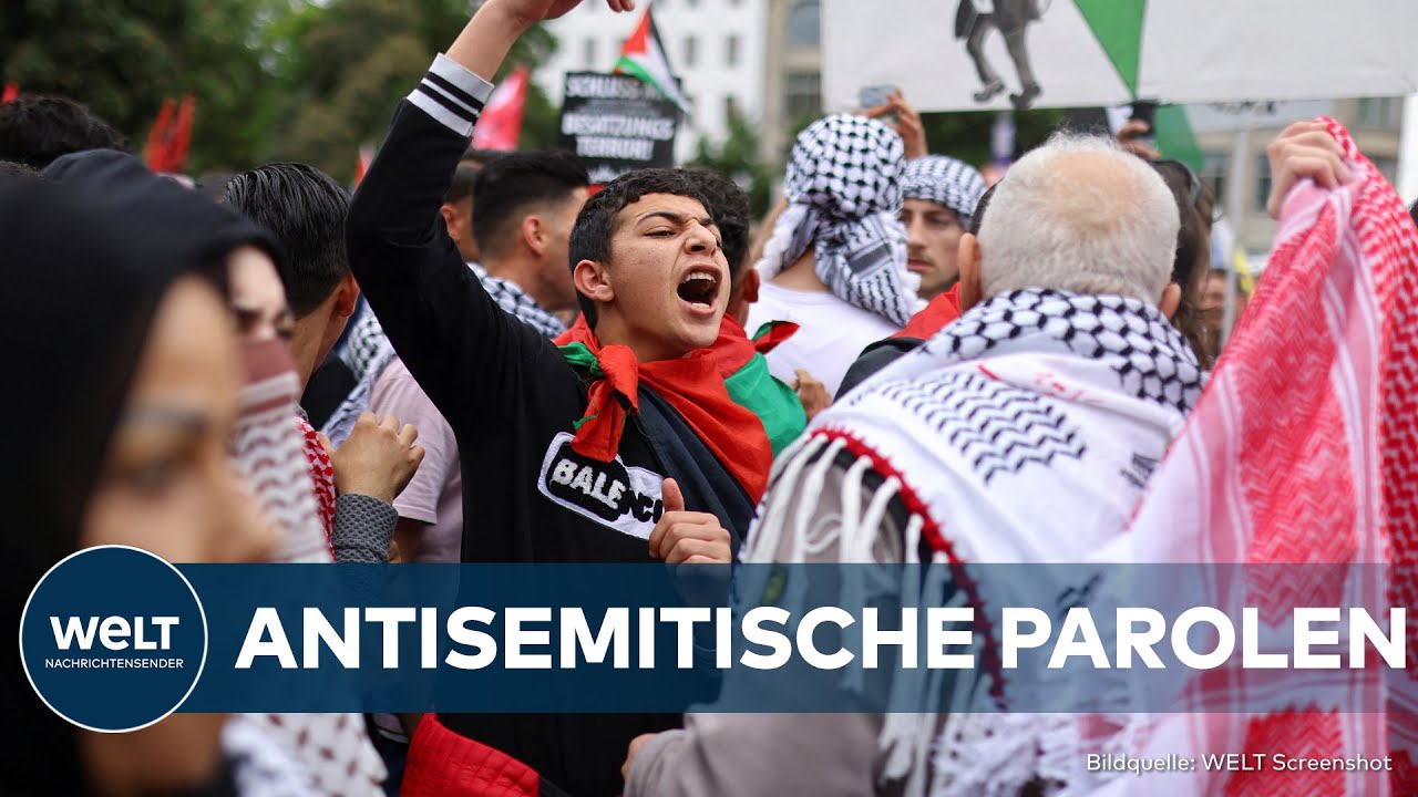 6200 Israel-Hasser demonstrieren in Berlin