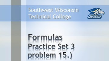 Math Review - Formulas Chapter Practice Set 3, Problem 15.) "Using formulas to solve applications.".