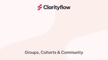 Coaching groups, cohorts & communities using Spaces in Clarityflow