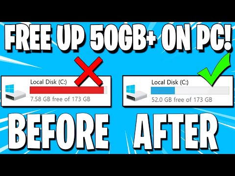 How to FREE Up Disk Space on Windows 10, 8 or 7! ?️ More than 50GB+!