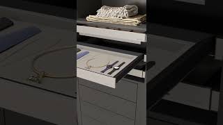 Выдвижная корзина для галстуков с кожаной отделкой Starax (S-6425-6428)