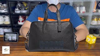 Unboxing/review túi trống Coach / Metropolitan Soft Carryall With Coach Patch công sở, du lịch screenshot 2