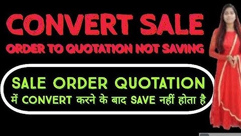 Converting sale order into quotation is not saving in tally prime