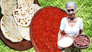 Coconut Roti with Chili Sambol