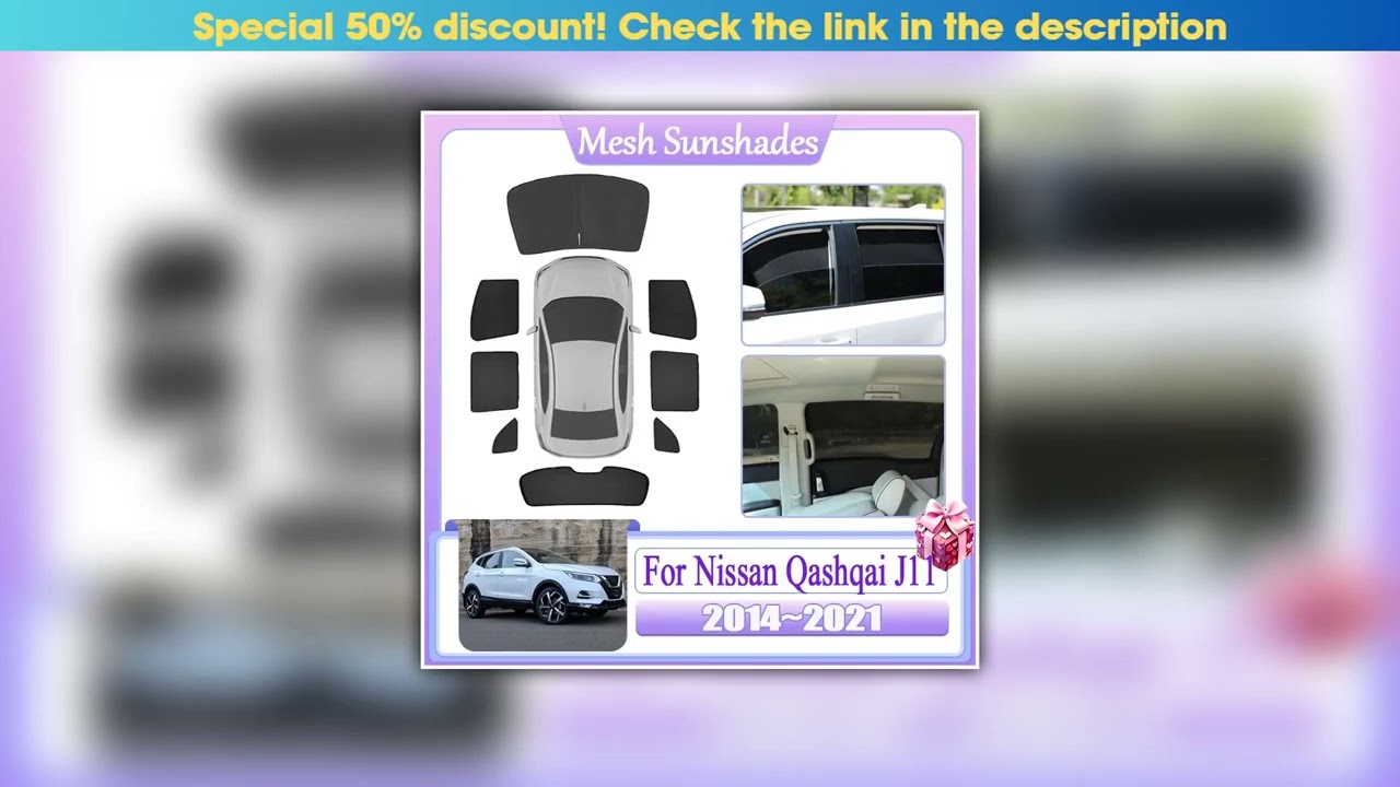 Unboxing Heat insulation For Nissan Qashqai J11 Rogue Sport 2014~2021 Car Mesh Sun Shade Magnetic S