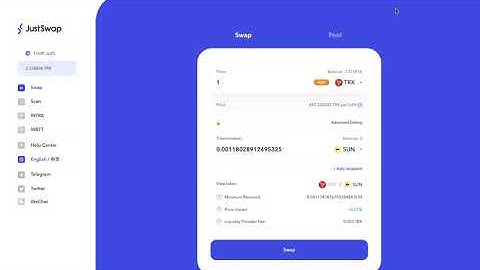 How to Use JustSwap Decentralised Exchange on the Tron BlockChain!