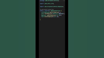 EmployeeService.java | EmployeeService interface for Employee Management System code in description