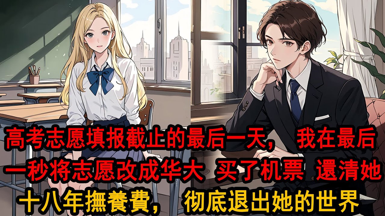 高考志愿填报截止的最后一天，季博达做了三件事，第一件，把她送的所有貴重禮物清理送回，第二件清算遺產，還清他十八年撫養費，第三件簽下華大保密計畫，在他和白月光徹夜不歸時 我一步步退出他的世界