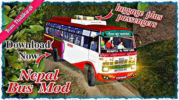 Nepal bus mod for bussid || Tata v3 bus mod review || 3gb ram support 😀💥