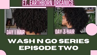 HOW TO ACHIEVE A BOMB WASH N GO USING EARTHBORN ORGANICS +TIPS |Wash N Go Series Episode 2