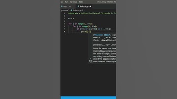 How to Print a Hollow Triangle in Python #shorts #short #coding