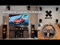 Immersive Dolby Atmos Gaming Setup with Logitech G920 Racing Wheel, Xbox Series X, Forza Horizon 5