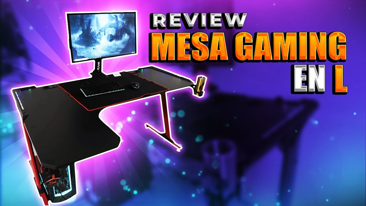 Mesa Gamer forma L con montaje (RGB, carga USB)  Top escritorio gaming 🎮  GamerStreamer 🎮 