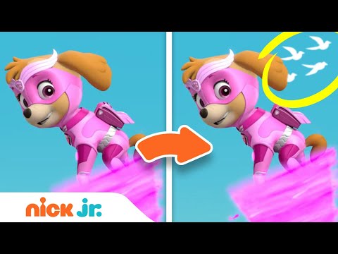 Spot The Difference Game #2 W/ The Paw Patrol Mighty Pups! | Nick Jr.