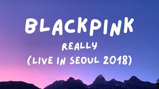 BLACKPINK - Really (Live in Seoul 2018) [Lyrics]